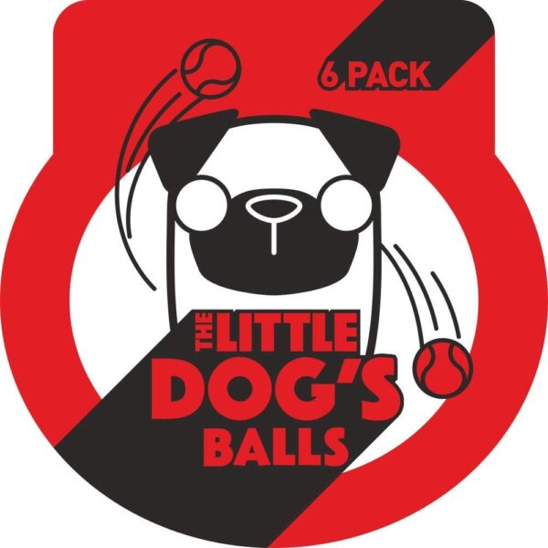 The Little Dog's Balls, Dog Tennis Balls, 6-Pack Small Red Dog Toy, Strong Dog & Puppy Tennis Ball - Image 7