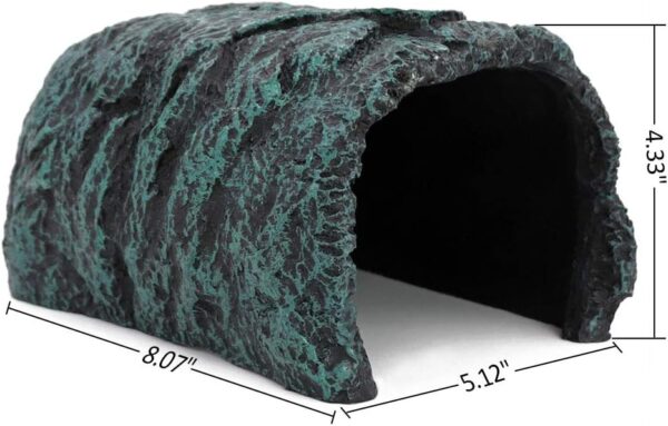 M.Z.A Aquarium Cave Reptile Rock Hideout Reptile Rock Hide Cave Fish Tank Ornaments Reptile Hide Away Turtle Basking Platform for Bearded Dragon Tortoise Small Lizards Amphibians - Image 6