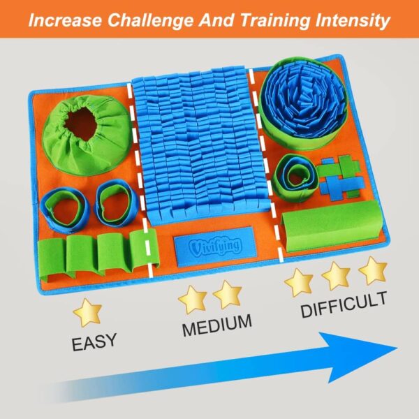 Vivifying Snuffle Mat for Dogs, Interactive Feeding Game for Boredom and Mental Stimulation, Dog Feeding Mat Encourages Natural Foraging Skills and Slow Eating - Image 7