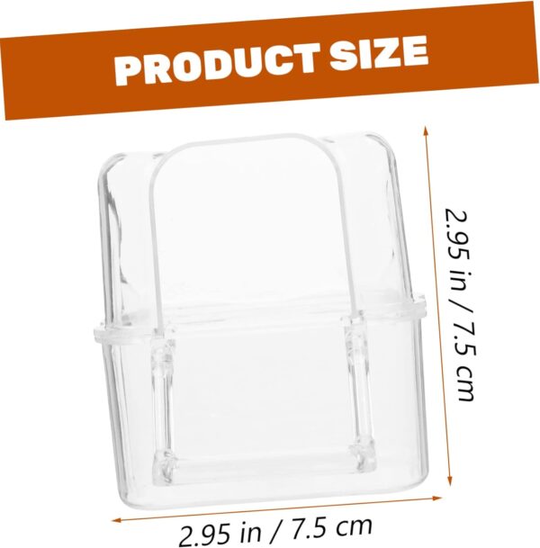 4pcs Box Birdcage Hanging Food Box Bird Feeder Bird Cage Automatic Parrot Feeder Parrot Food Dispenser Canary Cage Feeder Cage Food Bowl Bird Water Cup Bird Food Feeding Bowl Pp COSMEVIVI - Image 6