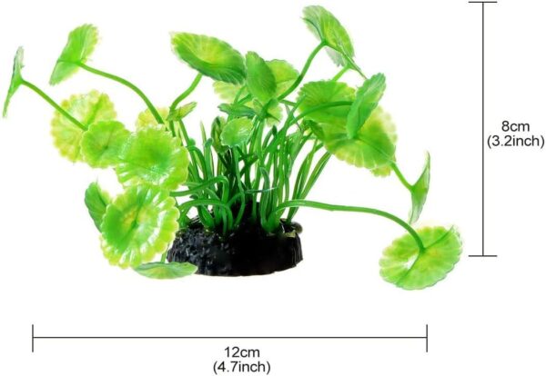 Uotyle Fish Tank Plants Plastic Artificial Aquarium Plants Decorations Green Ornament Small 3Pcs - Image 5
