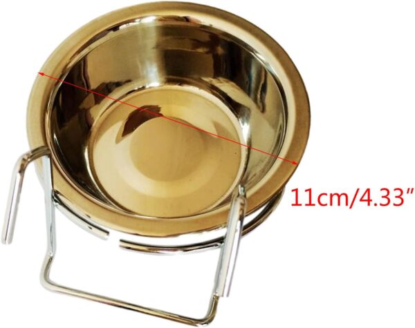 3PCS Birds Hangable Cage Bowl Stainless Steel Pet Birds Dish Cup Feeding Food Drinking Feeder for Bird - Image 3