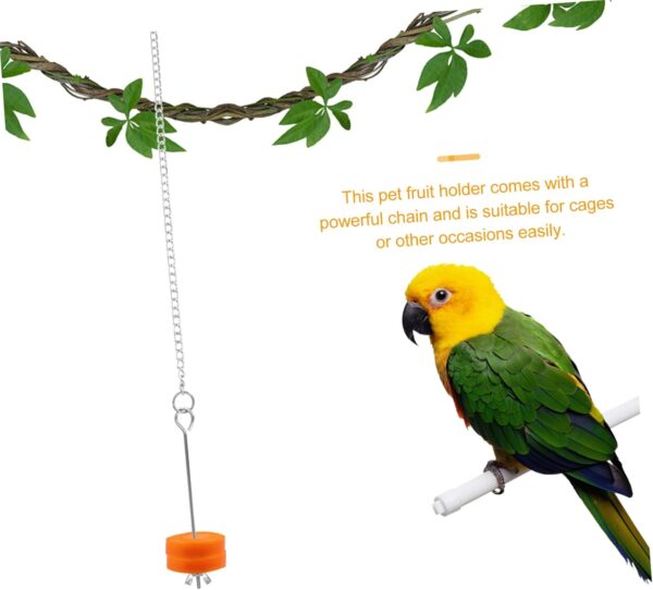 Yardwe 3pcs Parrot Fork Vegetables Pet Supply Bird Fruit Holder Hanging Bird Feeding Fork Birds Food Holder Bird Feeder for Fruits Underslung Feeder Food Stick Stainless Steel For Birds - Image 7