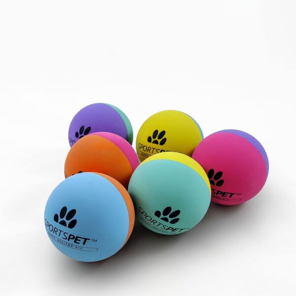 SPORTSPET High Bounce Natural Rubber Dog Balls (6 Pack High Bounce) (60mm) - Image 5