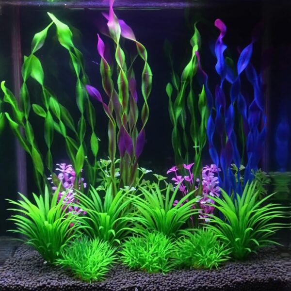 Lahviuu Aquarium Plants Decorations,11 pcs Fish Tank Accessories Fish Tank Plastic Plants Artificial Aquarium Plants Ornaments Artificial Aquatic Plants,for Aquarium Decorations - Image 4