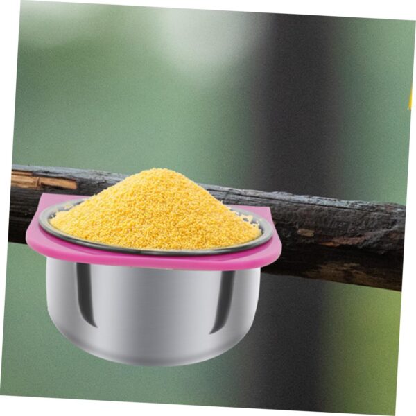 Yardwe 3pcs Parrot Food Box Bird Cage Bird Feeder Bird Feeding Holder Parrots Feeder Bird Food Bowl Bird Food Holder Bird Food Container Bird Food Feeder Bird Feeding Cup Stainless Steel - Image 3