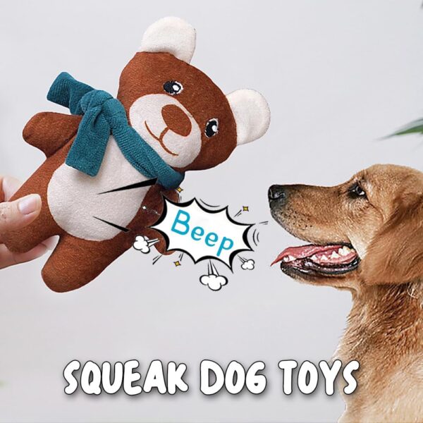 Speedy Panther Plush Dog Toys for Small Dogs, Bear Squeaky Dog Toys, Soft Dog Toy, Puppy Chew Toys for Medium Dogs - Image 3