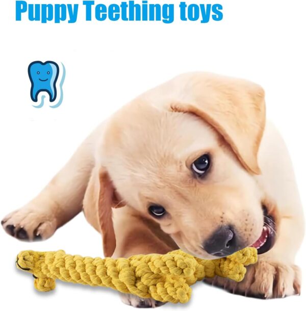 Puppy Teething Toys Indestructible Dog Toys Dog Chew Toys from 8 weeks Giraffe Carrot Dog Toy Tough Dog Rope Toy for Boredom Small Middle Dog - Image 2
