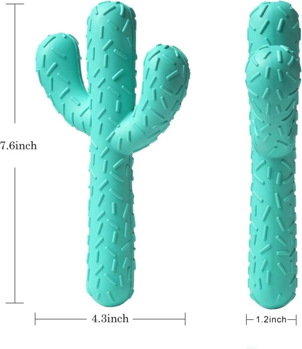 Acecy Dog Toys, Indestructible Cactus Chew Toy, Natural Rubber Milk Flavor, Puppy Teething Toys for Small Mediul Large Breed - Image 4