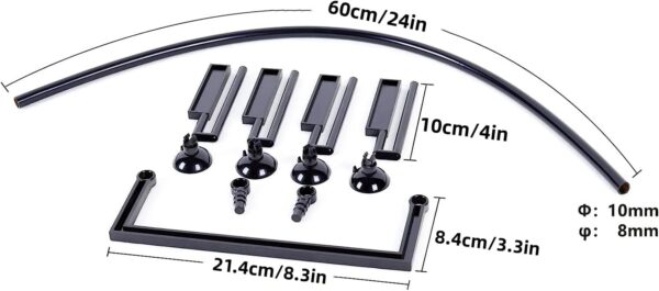 WANHUHOU Aquarium Floating Plant Corral, Adjustable Aquarium Plant Holder with Height with Water Level, Fish Tank Accessories for Framed and Frameless Aquariums - Image 2