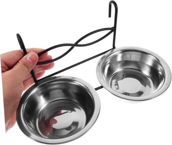 COSMEVIVI Bird Bowl Feeder Pet Supplies Bird Water Cup Clip Bird Food Feeder Multi-function Bird Cup Bird Feeding Bowl Parrot Food Feeder Bird Bowls for Cage Bird Food Holder Stainless Steel - Image 5