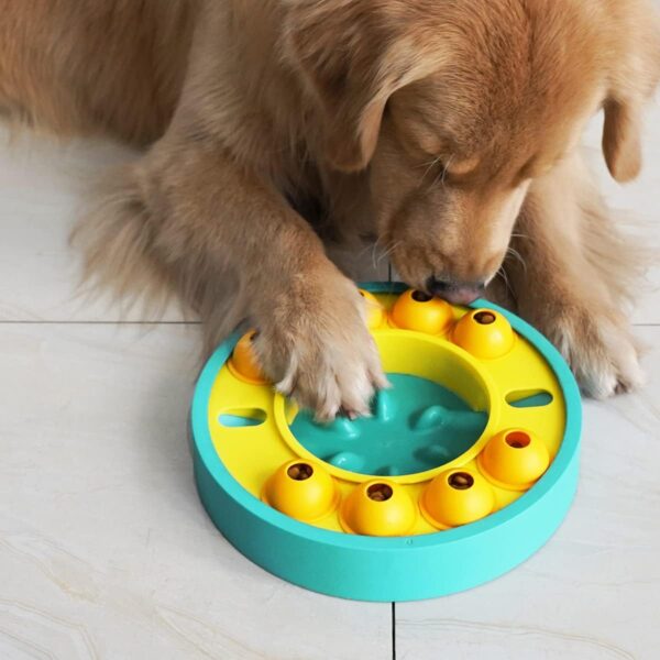 Etechydra Dog Puzzle Slow Feeder Toy, Interactive Dogs Puzzle Toys for Dogs Cats, Small Medium Bowl for IQ Training & Mental Enrichment, Dog Treat Dispenser Puzzle Toy Gifts, Yellow - Image 7