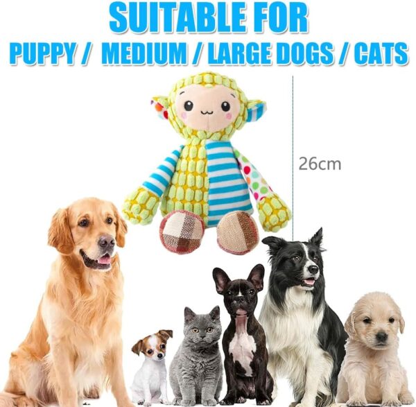 Plush Dog Toys for Small Dogs, Squeaky Dog Toys for Puppy, Sheep Puppy Teething Toys for Small Medium Dogs - Image 6