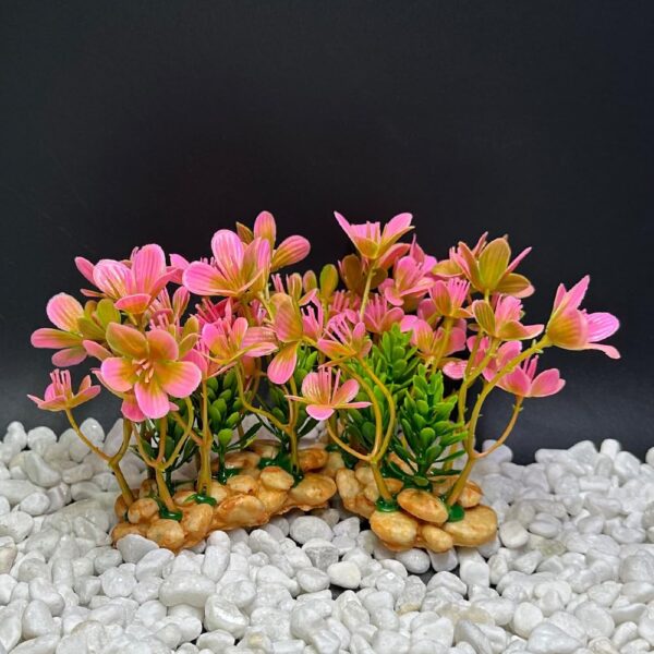 Smoothedo-Pets Aquariums Decorations Plants, Aquarium Aquascape 4/6inch 10/15cm Artificial Plastic Plant for Fish Tank Decor (Pink-2pcs-Set) - Image 7