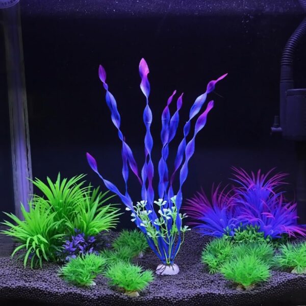 Lahviuu Aquarium Plants Decorations,11 pcs Fish Tank Accessories Fish Tank Plastic Plants Artificial Aquarium Plants Ornaments Artificial Aquatic Plants,for Aquarium Decorations - Image 3