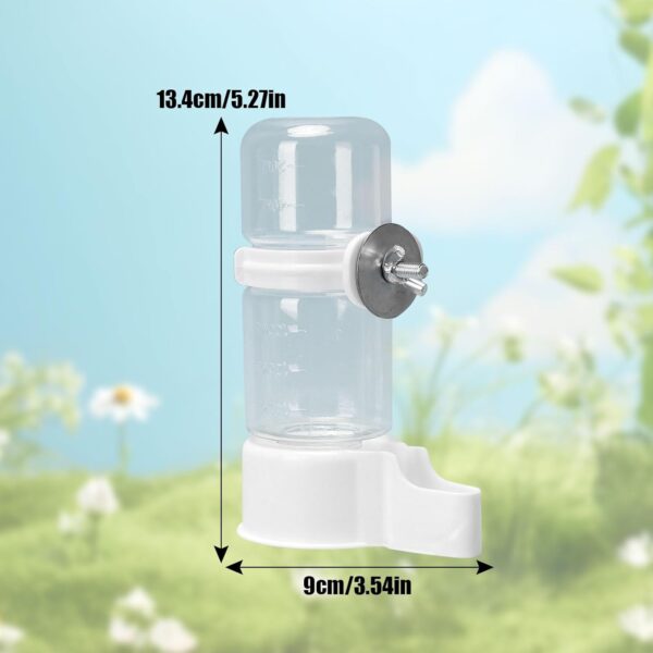 Bird Water Feeder, 2 Pcs 140ML Automatic Bird Water Food Dispenser Bird Water Bottle Drinker Bird Cage Accessories for Parrot Budgie Cockatiel Parakeet Lovebirds (White C) - Image 2