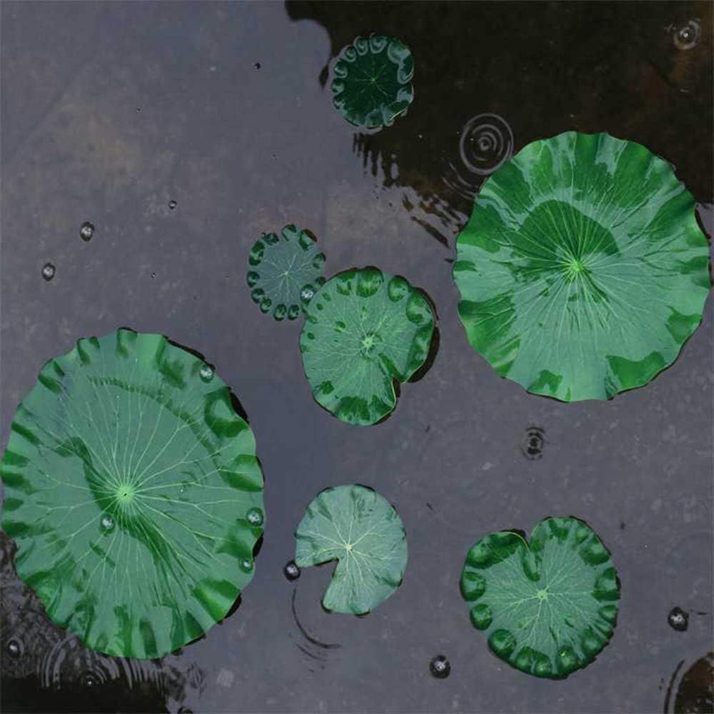 8 Pcs 4 Size Artificial Floating Plants Lotus Leaf Realistic Water Lily Pads for Home Garden Ponds Pool Aquarium Fish Tank Landscape Decorations - Image 5