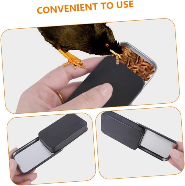 Yardwe 4 Pcs Bird Food Box Handheld Bird Feeder Bird Feeders for outside Bird Training Feeders Window Birdfeeder Bird Feeder Hangers for outside Garden Bird Feeder Smart Bird Wrought Iron - Image 7