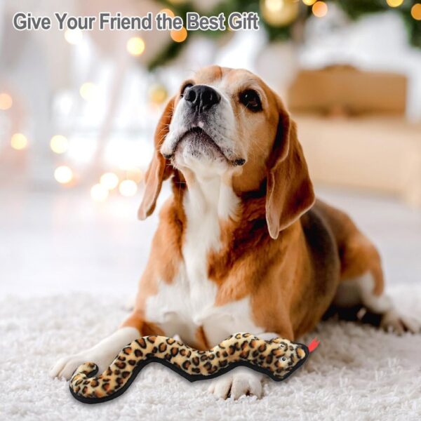 IFOYO Squeaky Dog Toy, Durable Plush Squeak Snake Dog Toy for Large to Small Dogs, Pets - Image 4