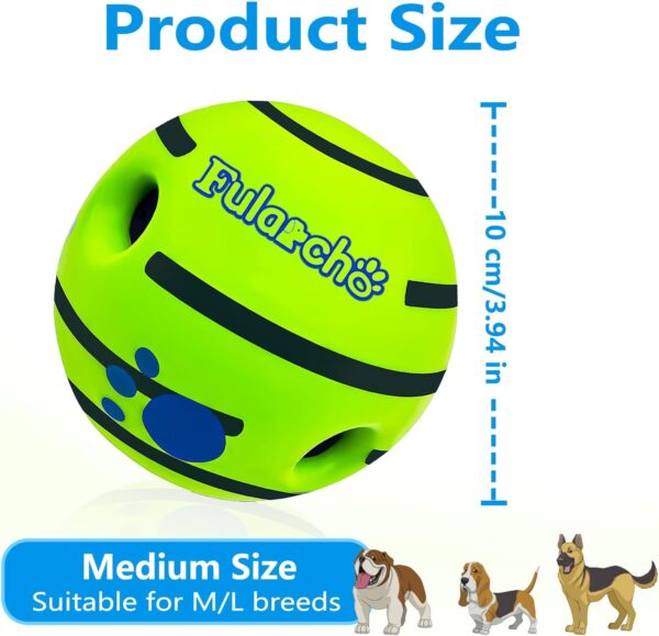 Yiateoit 3.94" Dog Toy Ball Interactive Dog Toys Giggle Ball for Dogs Toy Balls for Dogs Indestructible Dog Toys for Boredom Training - Image 2