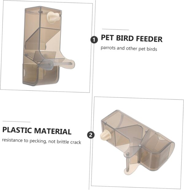 Happyyami Parrot Feeder Pet Feeder Automatic Bird Water Bowls Parakeet Food Dispenser for Cage No Bird Feeder Bird Feeders Parakeet Food Dish Bird Water Feeder Cup Finch Stainless Steel - Image 6