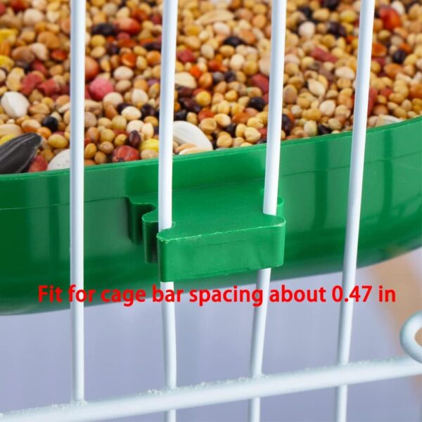 3 Pack Small Bird Plastic Feeder Seed Food Feeding Cup for Bird Parakeet Budgie Cockatiel Lovebird - Image 4