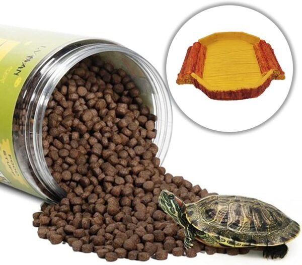 NA Reptile Water Bowl Resin Rock Reptile Water Tray Lizard Feeding Bowl for Pet Tortoise Chameleon Lizard - Image 2