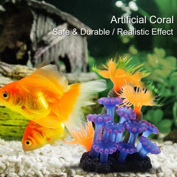 Artificial Coral Plant Aquarium Simulation Artificial Plant Silicone Coral Sea Anemone for Fish Tank Landscape Decoration Ornaments - Image 3