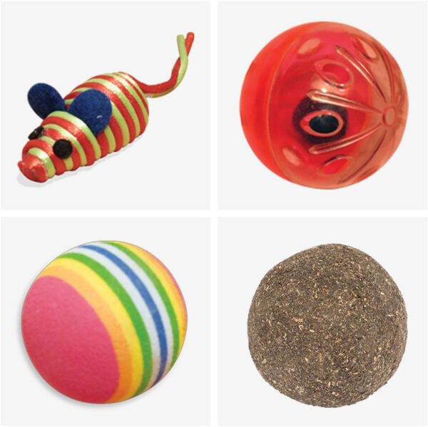 Unique Design - Interactive Indoor Cat Toy Puzzle Box – As Seen on Channel 5’s The Secret Life of Kittens - Four Cat Toys Included, 3 Balls and a Mouse – Best Gift for any Cat, Kitten or Their Owner! - Image 3