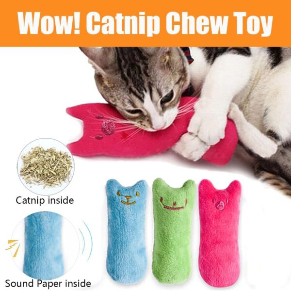 12 Pcs Cat Toys for Indoor Cats Kitten Plush Catnip Toy Cat Teeth Cleaning Toys Interactive Cat Feather Teaser Wand Spring Toy - Image 3