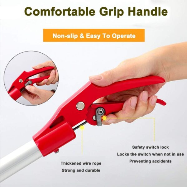 YomyRay 150CM Snake Tong Reptile Grabber Stick Rattlesnake Catcher Professional Extendable Wide Jaw Handling Tool (Include Bag) (150CM Extendable) - Image 6