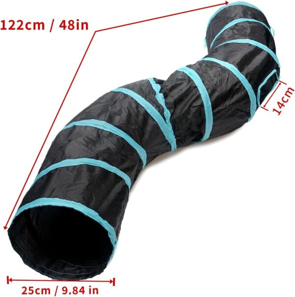 Baguuaray Cat Tunnel Collapsible 2 Way / 3 Way Pet Play Tunnel Tube Toys for Indoor Outdoor Pet Interactive Toy Tunnel Tube for Puppy, Kitten, Rabbits, Guinea Pig (2 Way) - Image 2