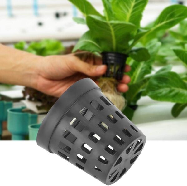 30Pcs Black Plastic Aquarium Water Plants Planting Basket Plastic Hydroponic Basket Flower Container Plant Grow Pot Fish Tank Grass Cultivate Baskets - Image 2