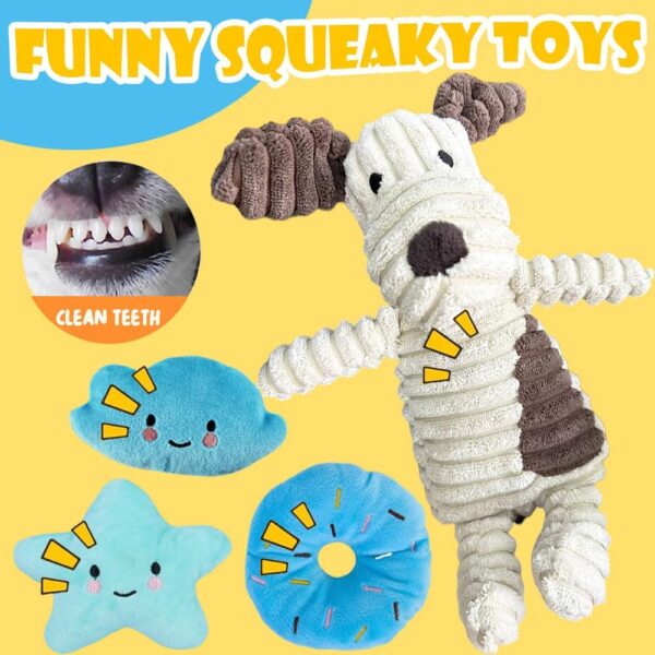 10Pcs Dog Chew Toys for Small Dogs, Puppy Teething Ball Toys, Dog Toys for Boredom, Squeaky Plush Dog Toys Set for Small Medium Dogs - Image 3