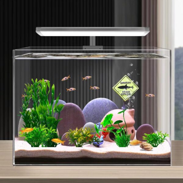BEGONDIS 16pcs Aquarium Artificial Green Water Plants, Green Fish Tank Plastic Decorations Plant, Fake Fish Tank Decor - Image 3