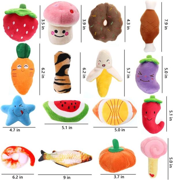 UHAPEER Plush Vocal Dog toy-16 Pcs Durable Pet Puppy Chew Toy Set for Small Medium Large Dogs - Image 5