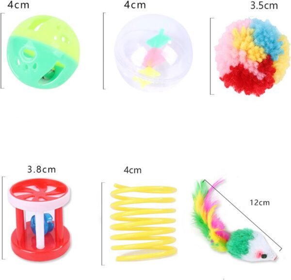 Cat Toys Set 22 Pack Kitten Toys -Cat Toys Interactive for Indoor Cats Feathers Wand tent Tunnel Interactive Kitty and Cats Toys - Image 2