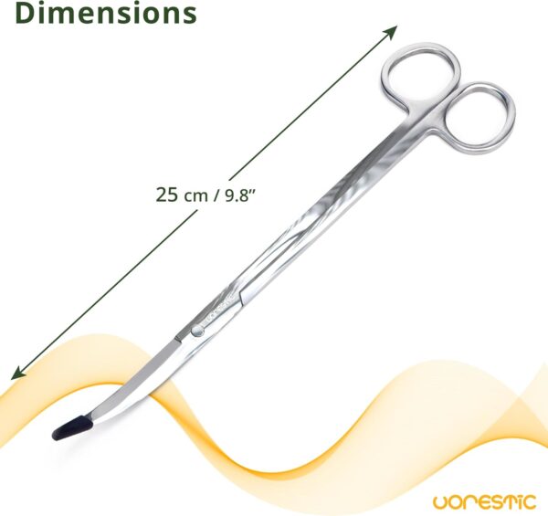 VORESTIC Curved Aquarium Scissors, 25cm Terrarium Scissors, Aquarium Plant Scissors, Fish Tank Scissors, Aquascaping Scissors for Trimming, Pruning Aquarium Plants - Image 2