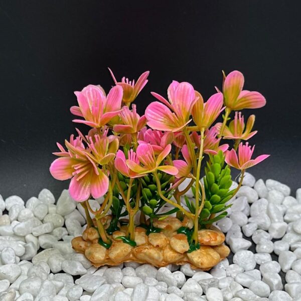 Smoothedo-Pets Aquariums Decorations Plants, Aquarium Aquascape 4/6inch 10/15cm Artificial Plastic Plant for Fish Tank Decor (Pink-2pcs-Set) - Image 6