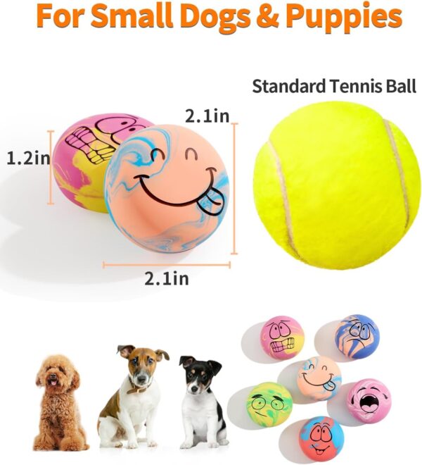 SCHITEC Squeaky Dog Toys, [6 Pack] Interactive Latex Rubber Squeak Ball Toy, Soft Fetch Play Balls for Puppy Small Dogs - Image 6