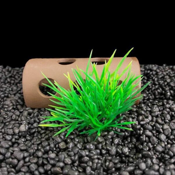 Smoothedo-Pets Aquarium Plants Fish Tank Decorations 20pcs Small Size/1inch Tall Plastic Artificial Plant Goldfish Waterscape Fish Hides Mini Grass Set (Green-C) - Image 3