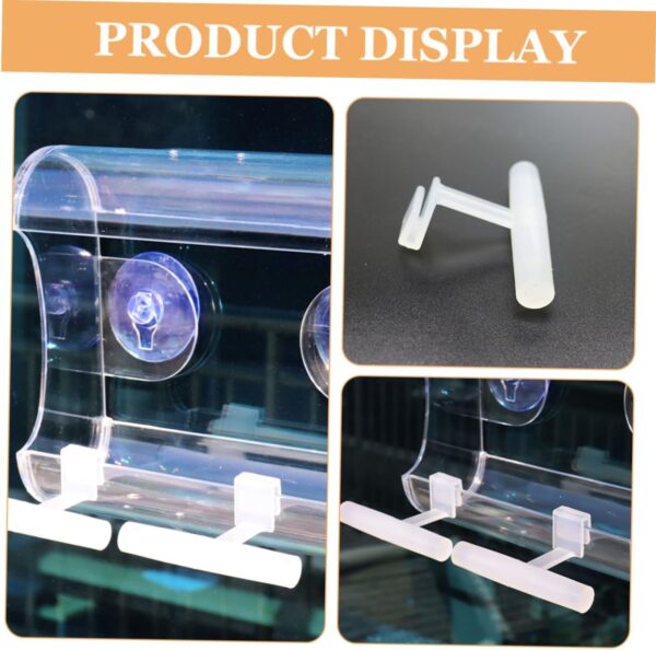 Yardwe 8 Pcs Bird Feeder Bird Feeding Cup Perch Bird Food Holder Perch Bird Cage Supply Bird Food Container Perch Bird Food Feeder Perch Bird Food Bowl Perch Clear Bird Cage Feeder Perch - Image 6