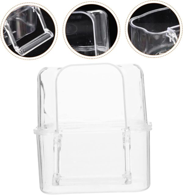 4pcs Box Birdcage Hanging Food Box Bird Feeder Bird Cage Parakeet Bird Food Pet Food Dispenser Parakeet Water Feeder Finch Bird Water Cup Parrot Cage Feeder Parrot Feeding Cup Pp BELLIFFY - Image 5