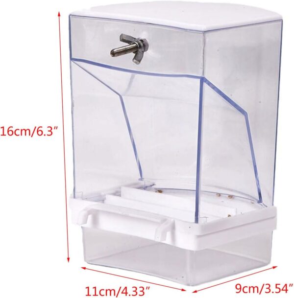 Dustproof Bird Food Feeder Hangable Feeding Box Automatic Bird Feeder Anti-spill Bird Food Container With Large Capacity - Image 5