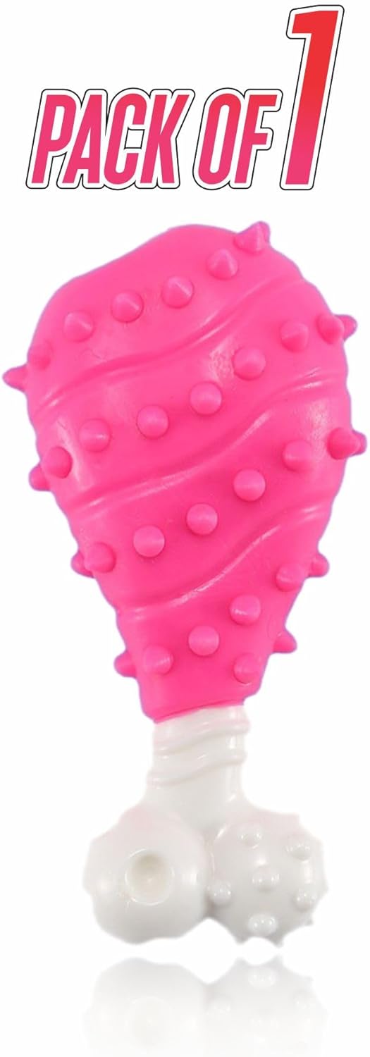 ADLAM Dog Bone Toy Indestructible Teething Chew Dental Bones Tough Chewers Strong Gentle Pet Toys Gift Dogs Puppies Cleans Teeth Puppy Training Play Game Assorted Color (1Pc) - Image 2