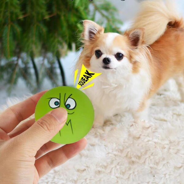 JEHANOIRY 3PCS Squeaky Dog Ball Toys, Interactive Latex Rubber Dog Squeaky Toy, Fetch Play Balls Pet Training Ball Dog High Bounce Ball for Small and Medium Dog - Image 2