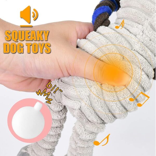 Speedy Panther Squeaky Dog Toys for Large Dogs Elephant Plush Dog Toys for Boredom Soft Dog Rope Toys for Small Medium Large Dogs - Image 3