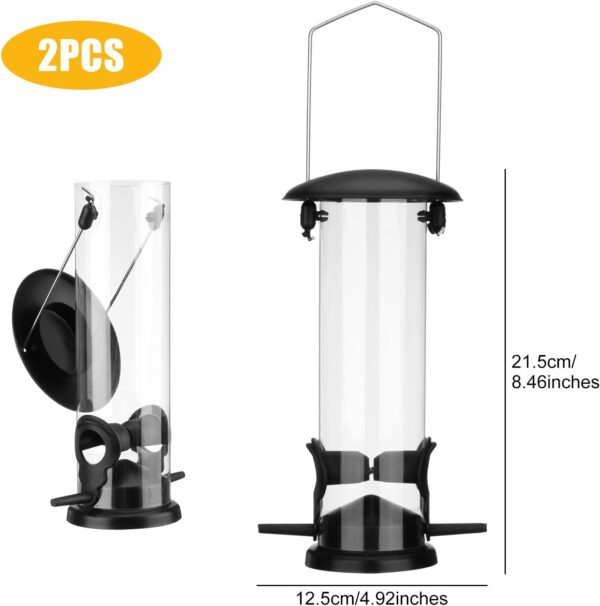 Kungfu Mall 2PCS Bird Feeders Hanging Wild Garden Bird Seed Feeder Hanging Feeders for Small Birds Garden Outdoors Feeding - Image 2
