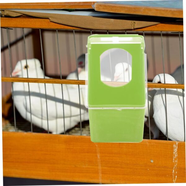 Yardwe 2pcs Pigeon Feed Box Cage Hanging Feeder Small Bird Feeder for Cage Bird Cage Feeder Cage Pigeon Feeder Parakeet Feeder Bird Food Dispenser Feeding Supplies Plastic Parrot - Image 3