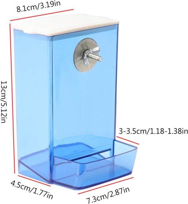 Bird Feeding Box Dustproof Food Dispenser AntiSplash Parrots Food Feeding Birds Cage Screw Feeder Clear Food Container - Image 6